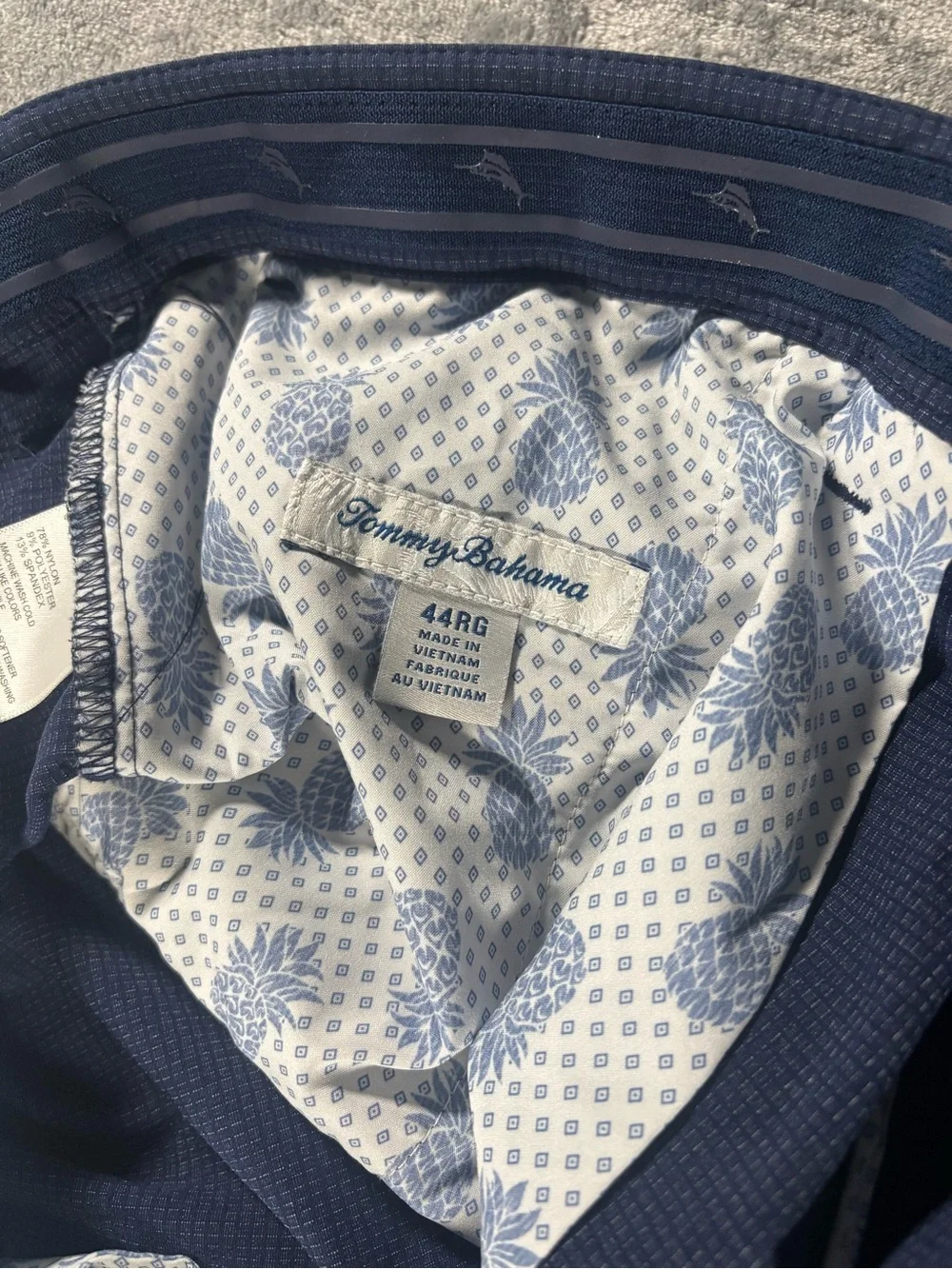 Tommy Bahama Navy Flat-Front Performance Shorts